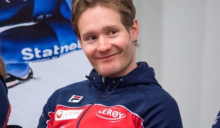 Sverre Lunde Pedersen, her på pressekonferanse før VM starta. (Foto: Kristian Vårvik)
