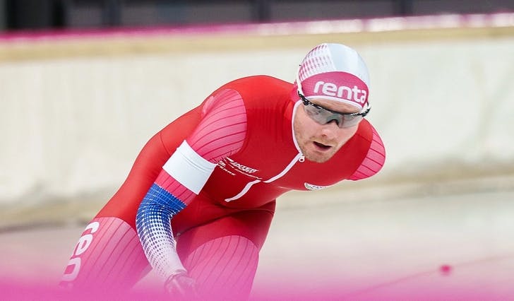 Sverre Lunde Pedersen på dagens 10.000 meter. (Foto: Kristian Vårvik)