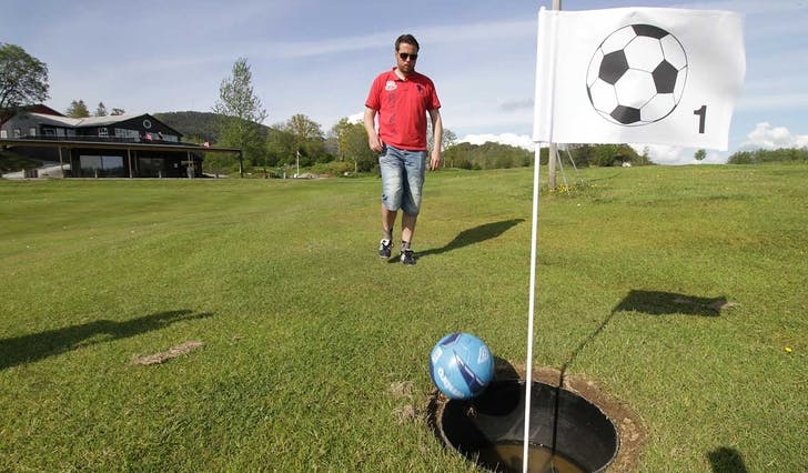 Tim er treffsikker, også i «golf». (Foto: Kjetil Vasby Bruarøy)
