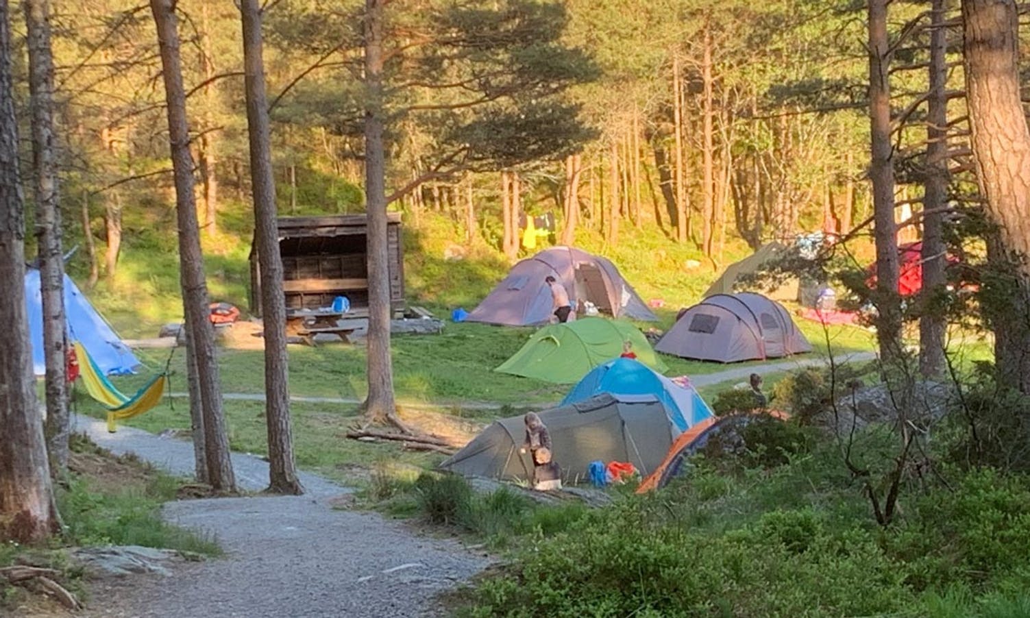 Ervikane blei forvandla til ein campingplass
