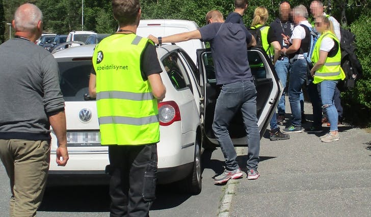 To britiske omreisende håndverkere ble pågrepet i Bergen vest i går. (Foto: Politiet)